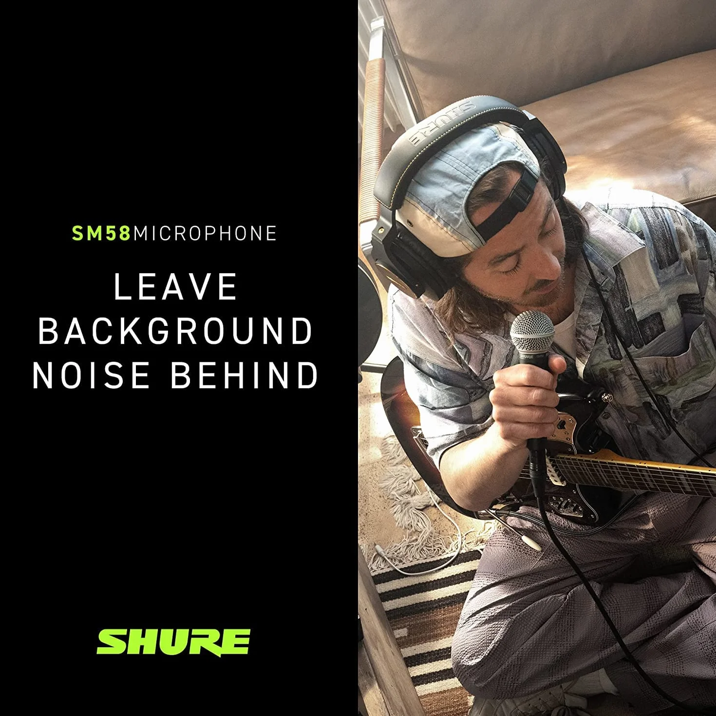 Shure SM58-LC Dynamiczny mikrofon wokalny z pneumatycznym mocowaniem wstrząsu, wbudowany filtr pop, klip A25D, 3-pinowy złącze XLR, brak kabla (SM58-LCE)