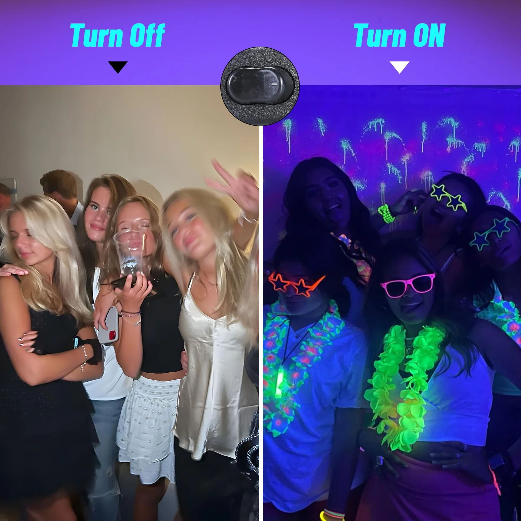 BOSYTRO 50W/100W/150W LED Czarna Światło, IP66 Wodoodporne UV, Światła UV dla Glow Party, Dekoracje Halloween, Body Paint, Oświetlenie Sceniczne, Akcesoria na Glow In The Dark Party (150W-2)