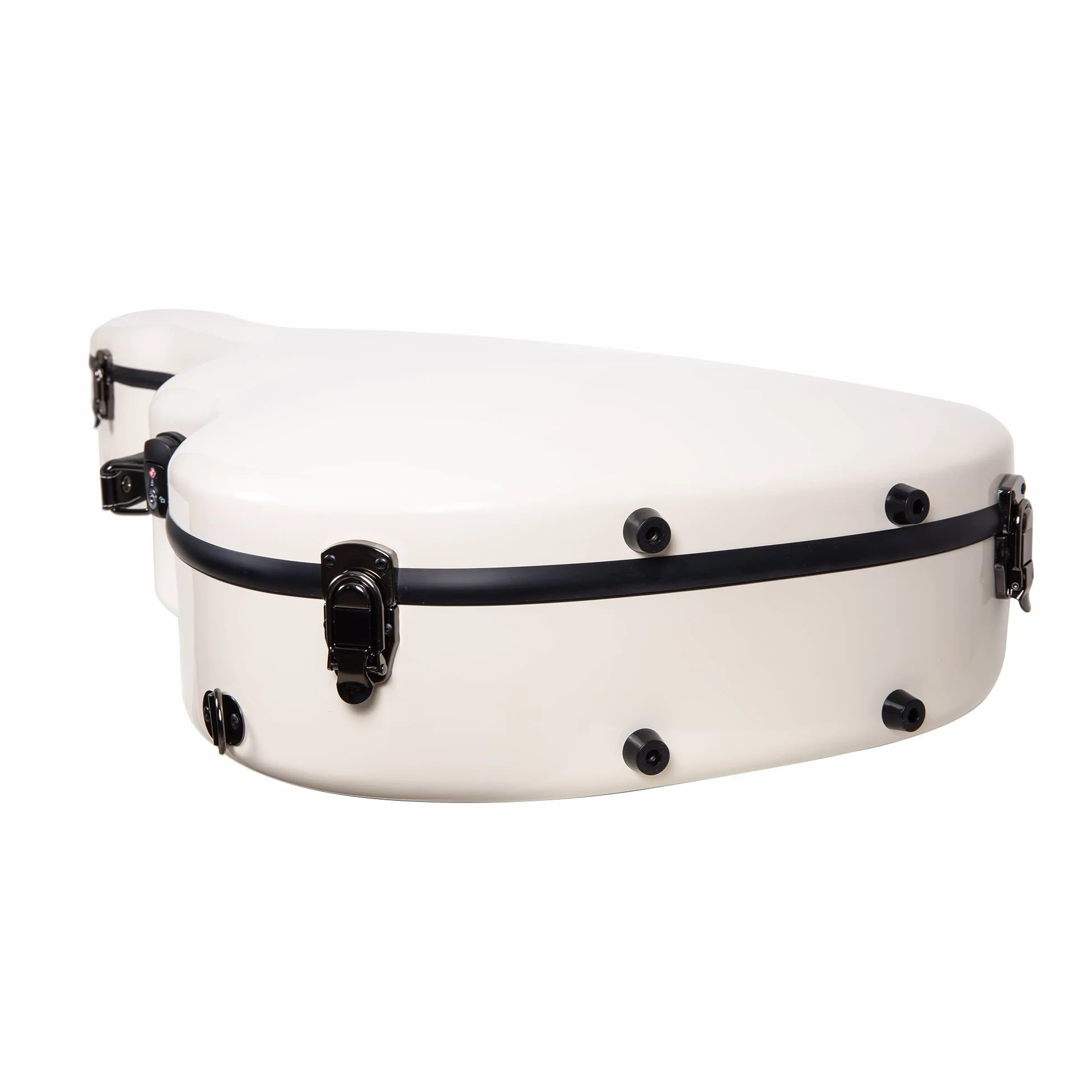 Crossrock Walizka na gitarę akustyczną Dreadnought z włókna szklanego – pasuje do Gibson J45, autora piosenek, Southern Jumbo, Dove i Hummingbird – mleczna biel