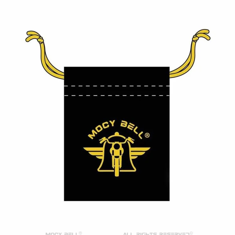 Dzwoneczek motocyklowy Finger Happiness Holder MOCY BELL Stal nierdzewna Czarny