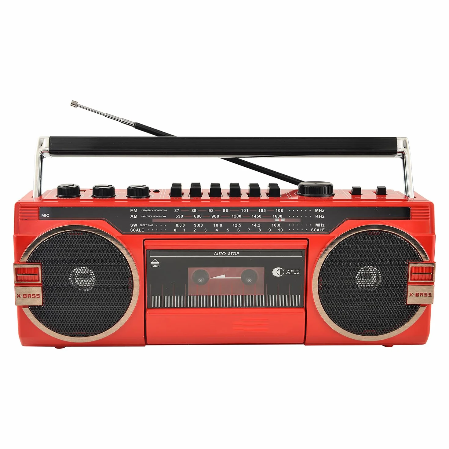 Przenośny odtwarzacz kasetowy Boom Box, magnetofon Bluetooth retro, głośnik radiowy AM/FM, na spotkania rodzinne, podróże