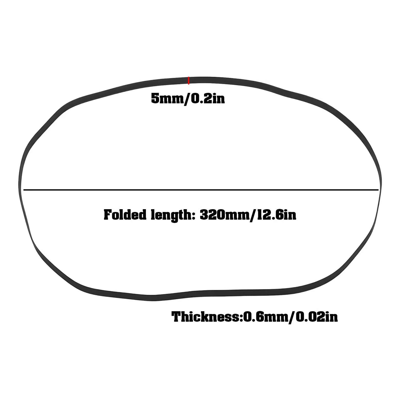 Pasek napędowy gramofonu do gramofonu 320 x 0,6 x 5 mm kompatybilny z Marantz 6025 6050 6100