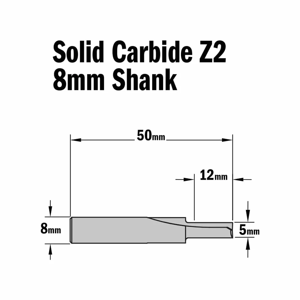 CMT Orange Tools 911.050.11 – frez prosty HWM S 8 D 5 x 12