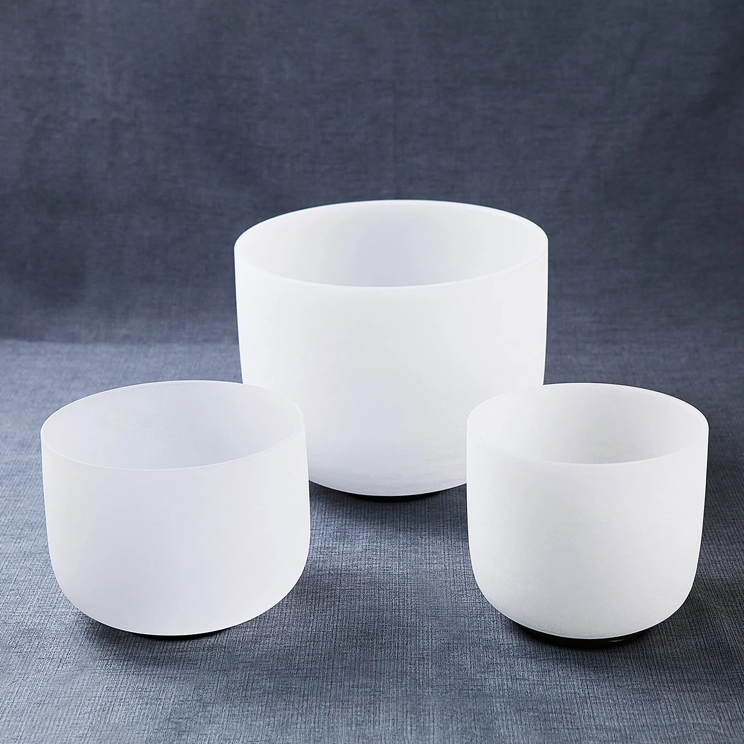 Hye-eun zestaw mis dźwiękowych kryształowych 3 sztuki (152-254 mm, 152 mm x 203 mm x 254 mm) z misami kryształowymi 432Hz, misy do medytacji i jogi z torbą, kąpiel dźwiękowa, terapia równowagi