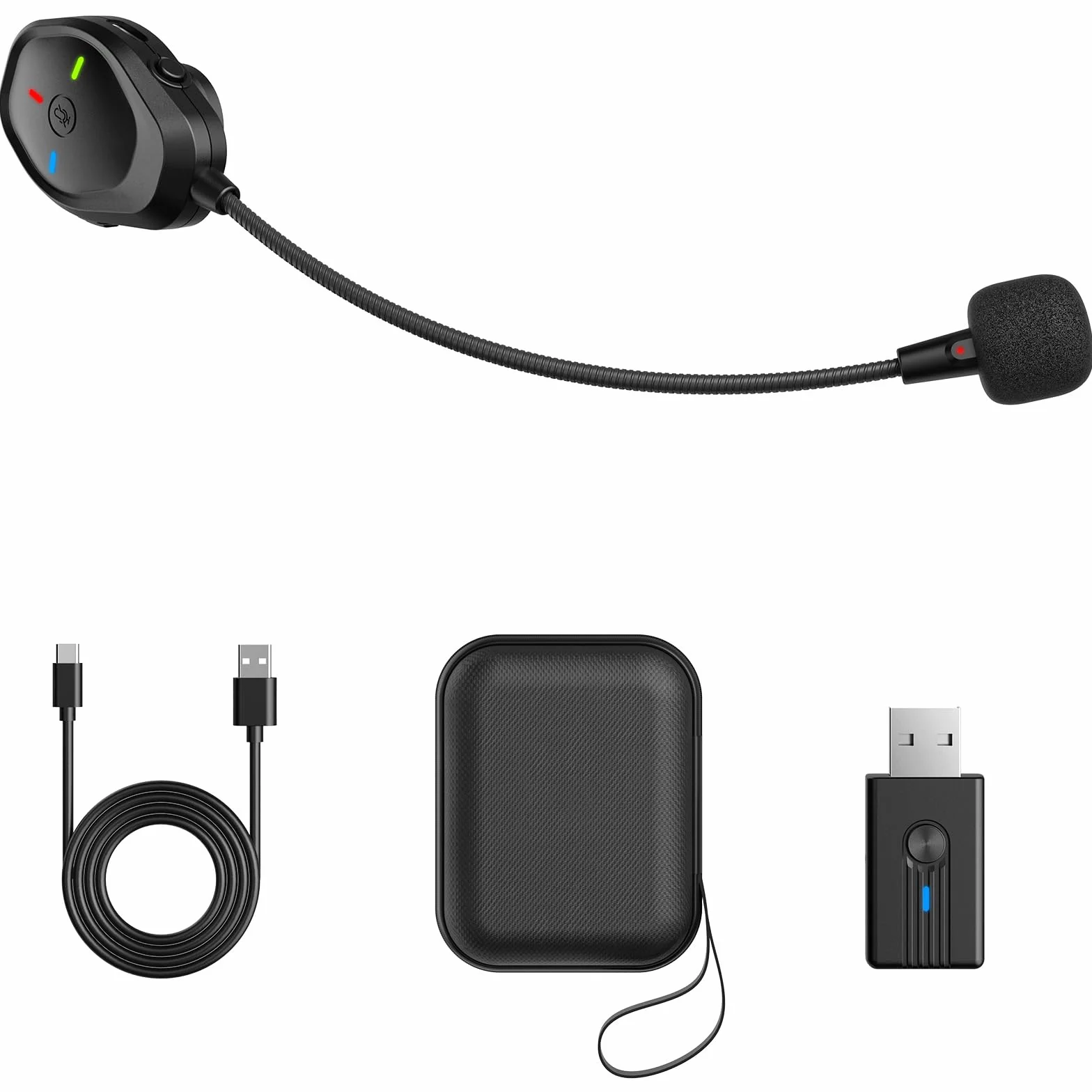 TONOR Mikrofon Bezprzewodowy Modmic, Kompatybilny z PS4/PS5, Mikrofon do gier do Zestawu Słuchawkowego Konsoli, Redukcja Szumów, Ladowany Przez USB, Kompatybilny z PS4, PS5, PC, Laptopem, TGP1