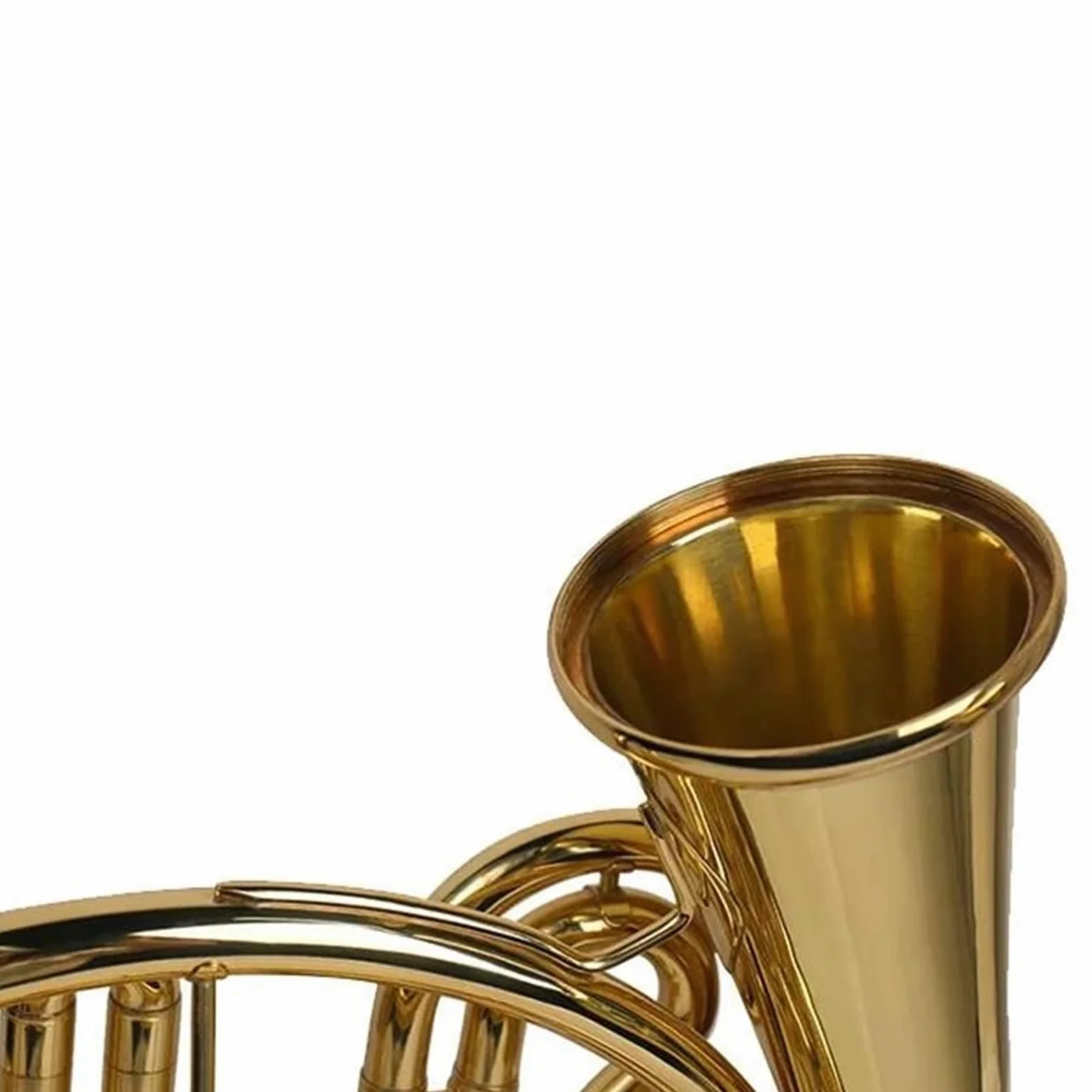 Róg Francuski Instrumenty Muzyczne 4 Klawisze Pojedynczy Klucz Bb Złoty Róg Francuski Żółty Mosiądz Materiał