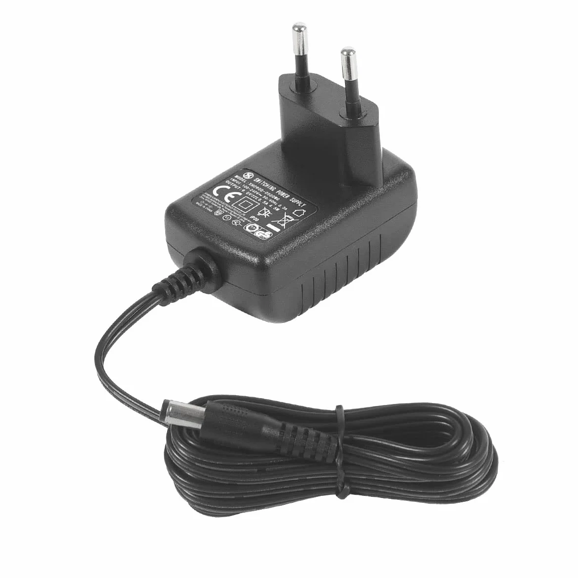 DC 9V 0.5A 500mA adapter zasilający, wtyk 5,5 mm x 2,1 mm, dodatni biegun pośrodku