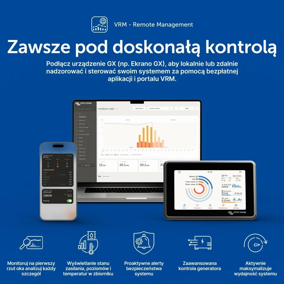 Victron Energy MultiPlus-II 5000VA 48-Volt 230V Falownik Sinusoidalny 70 amp Ładowarka do Akumulatorów