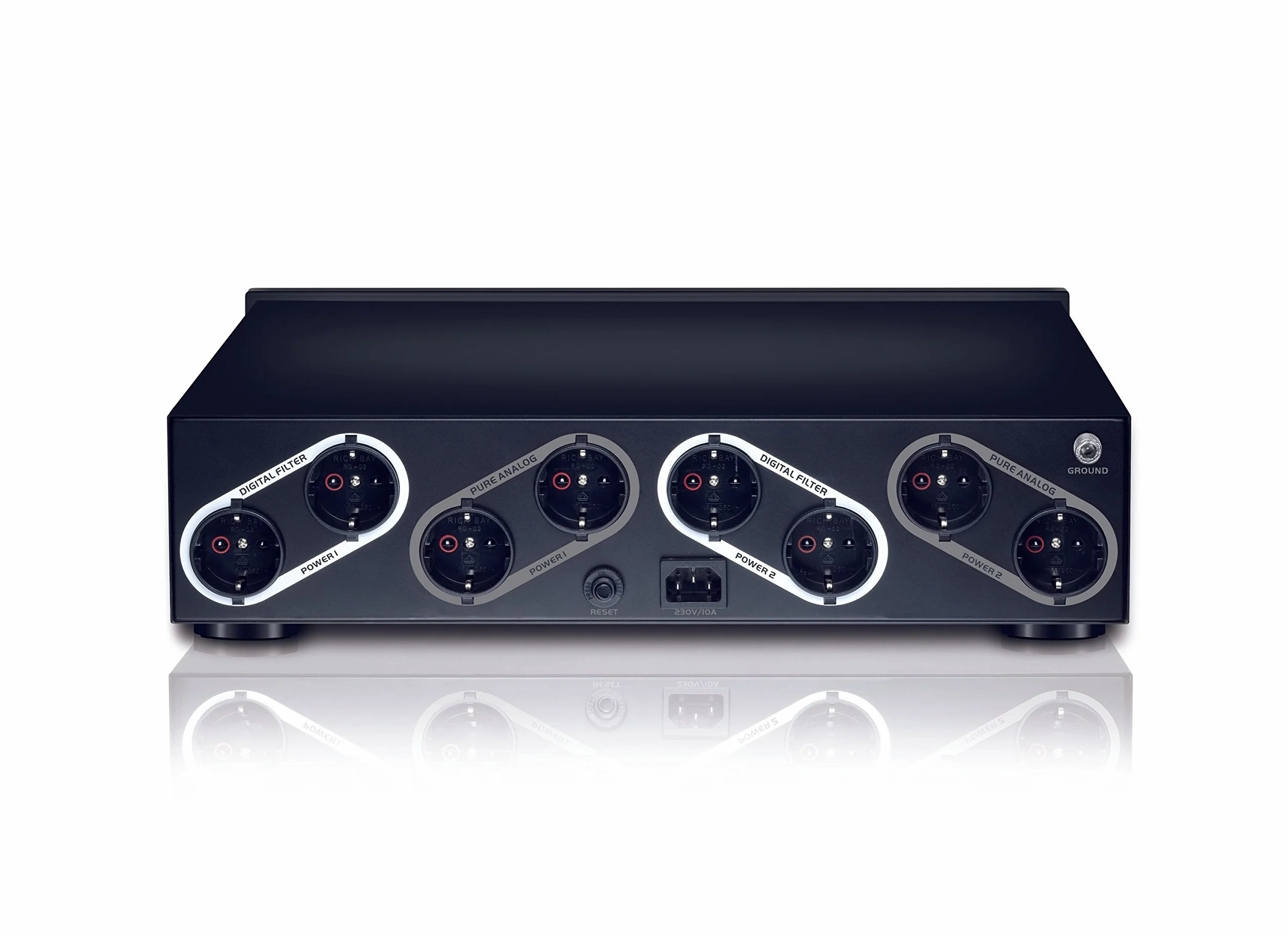 Oehlbach Powerstation 909 - gniazdo wtykowe z filtrem zasilania, ochrona przed przepięciem, 8 portów, funkcja opóźnienia, wysokiej klasy obróbka do HiFi i kina domowego, kolor czarny