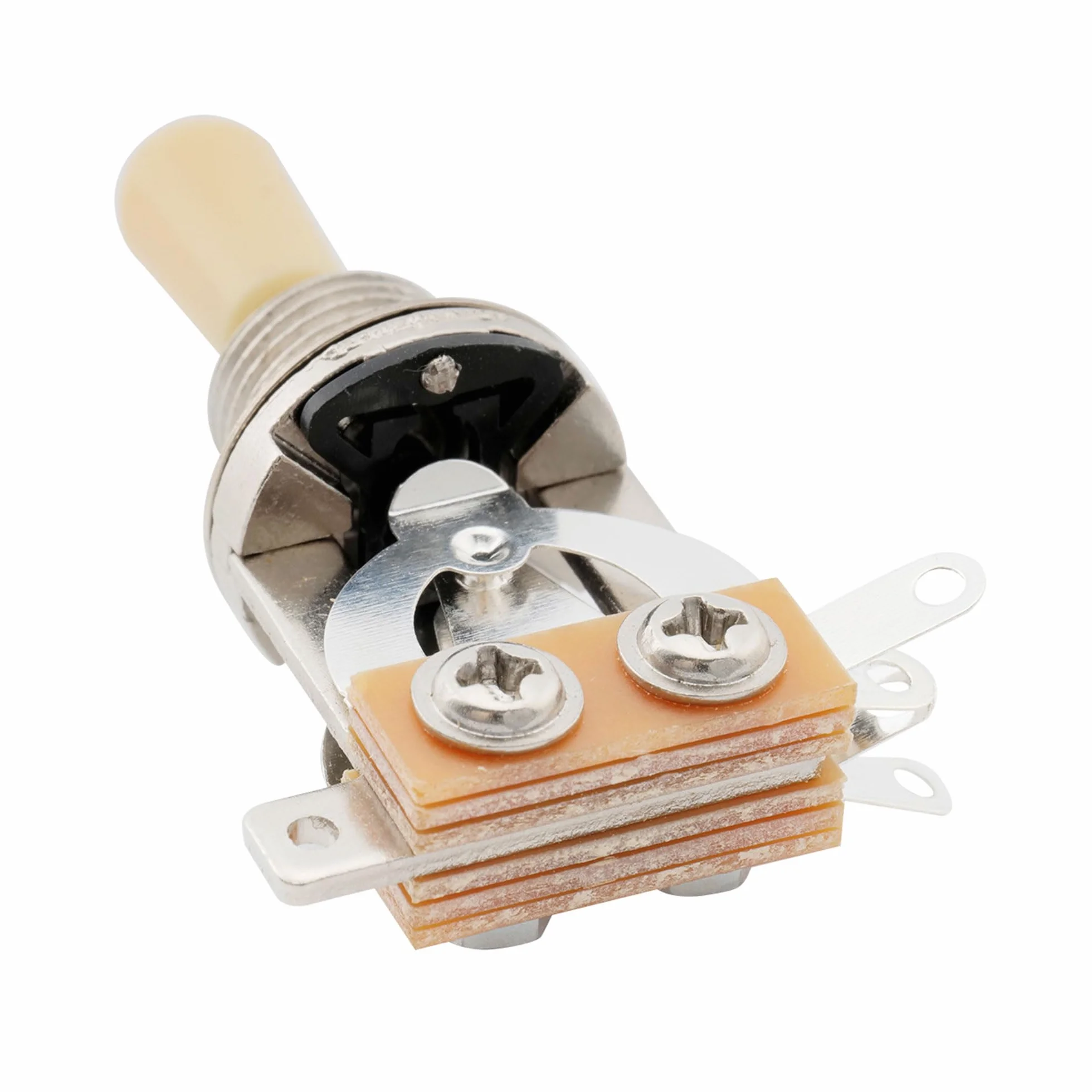 Musiclily Metryczna Przełącznik Gitaryowy 3-pozycyjny Toggle Switch do Gitary Elektrycznej Typu Epiphone Les Paul, Chrom z Kremową Główką