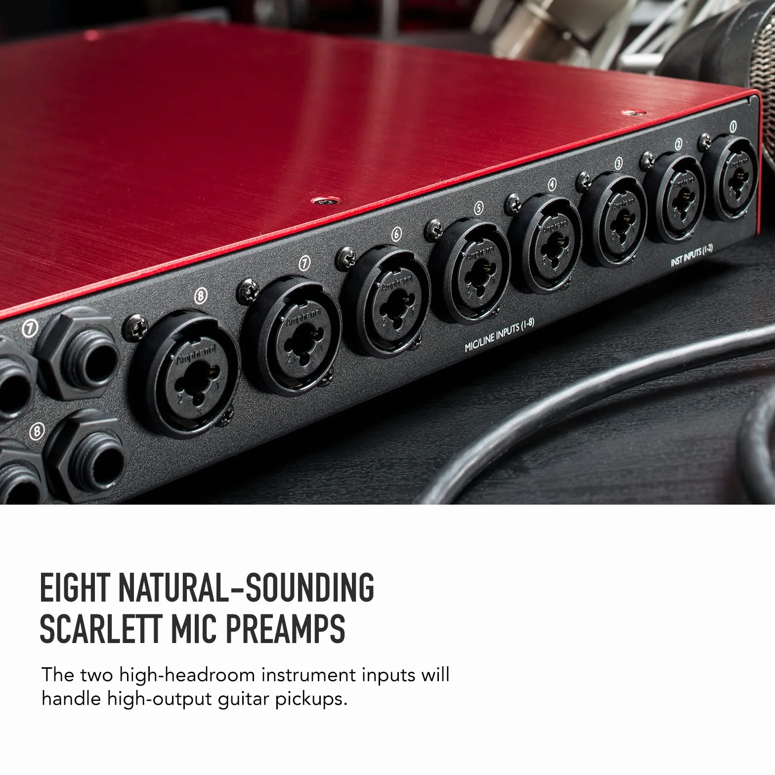 Focusrite Scarlett OctoPre Dynamic ośmiokanałowy mikrofon z konwersją A-D/D-A i kompresją analogową