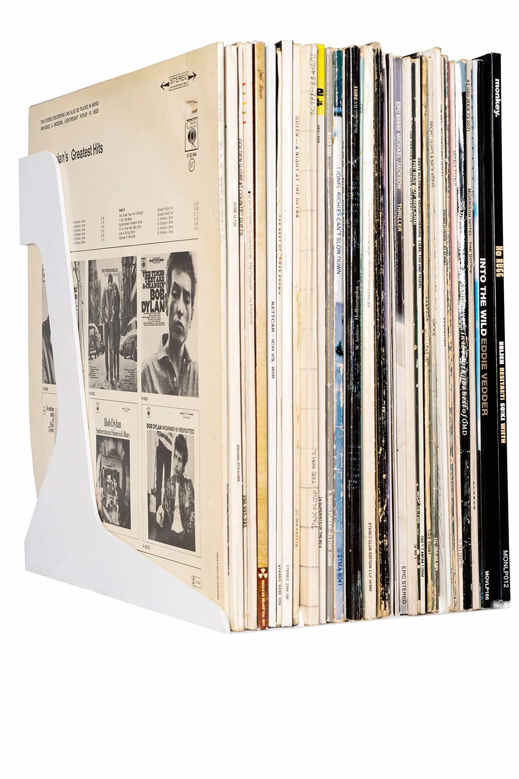Audio Anatomy: LP Holder White Solid Stojak na winyle biały