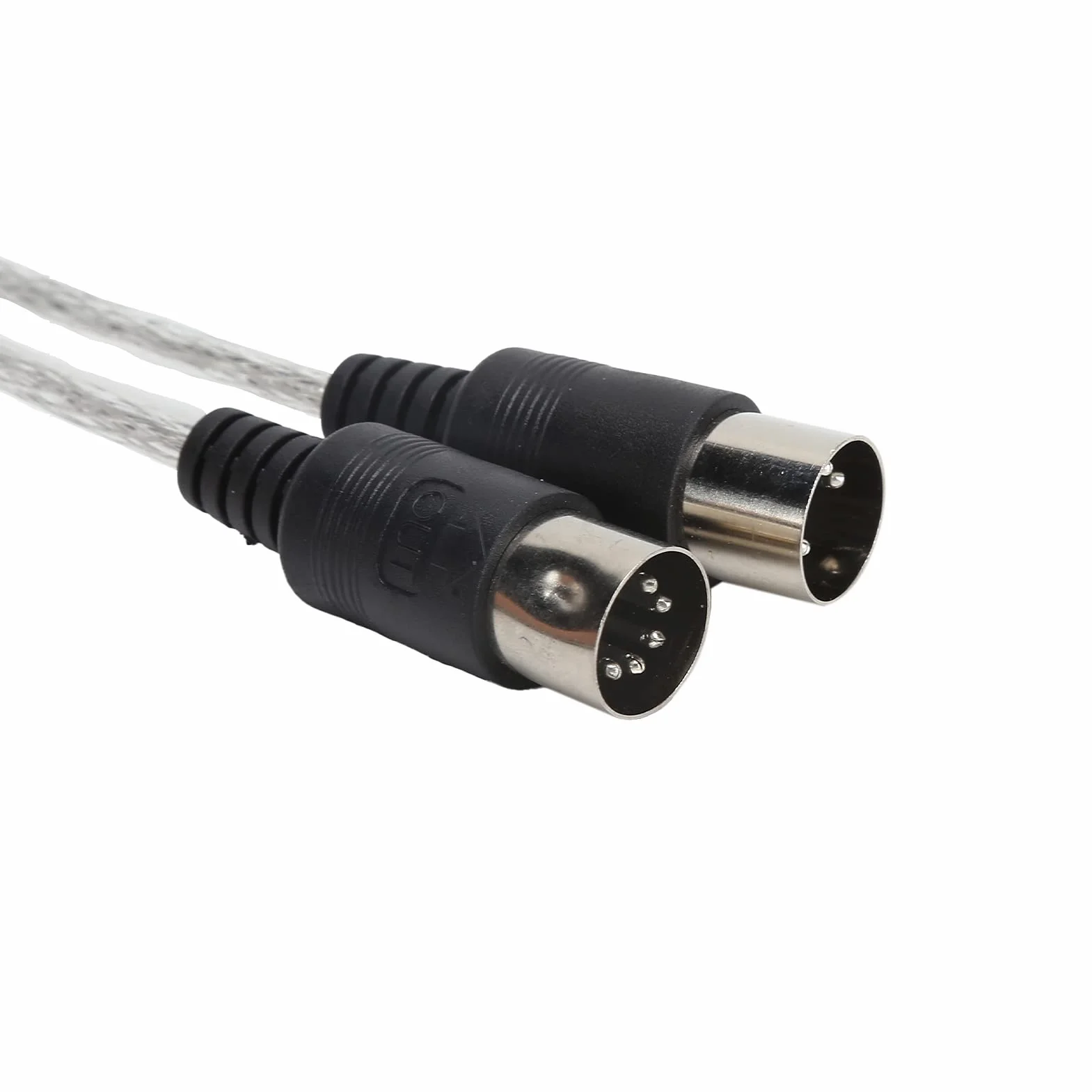 Fdit Uniwersalny kabel MIDI na USB, 2 m, do klawiatury i syntezatorów, 5-pinowy interfejs MIDI, bez napędu, wskaźnik wejścia i wyjścia, łączy elektroniczne instrumenty muzyczne z komputerami