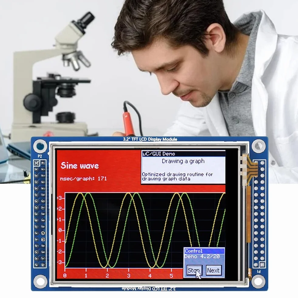 1 sztuka moduł wyświetlacza TFT-LCD moduł wyświetlacza 3,2 moduł wyświetlacza 320 x 240 pikseli ILI9341 8080 równoległy + SPI 3,3 V LCD 65K rezystor kolorów ekran dotykowy