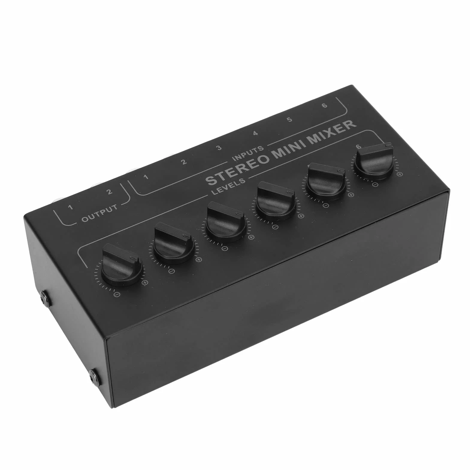 Mini Mikser Stereo 6-kanałowa Niezależna Regulacja Głośności Przenośny Mikser Pasywny do Laptopa PC CD