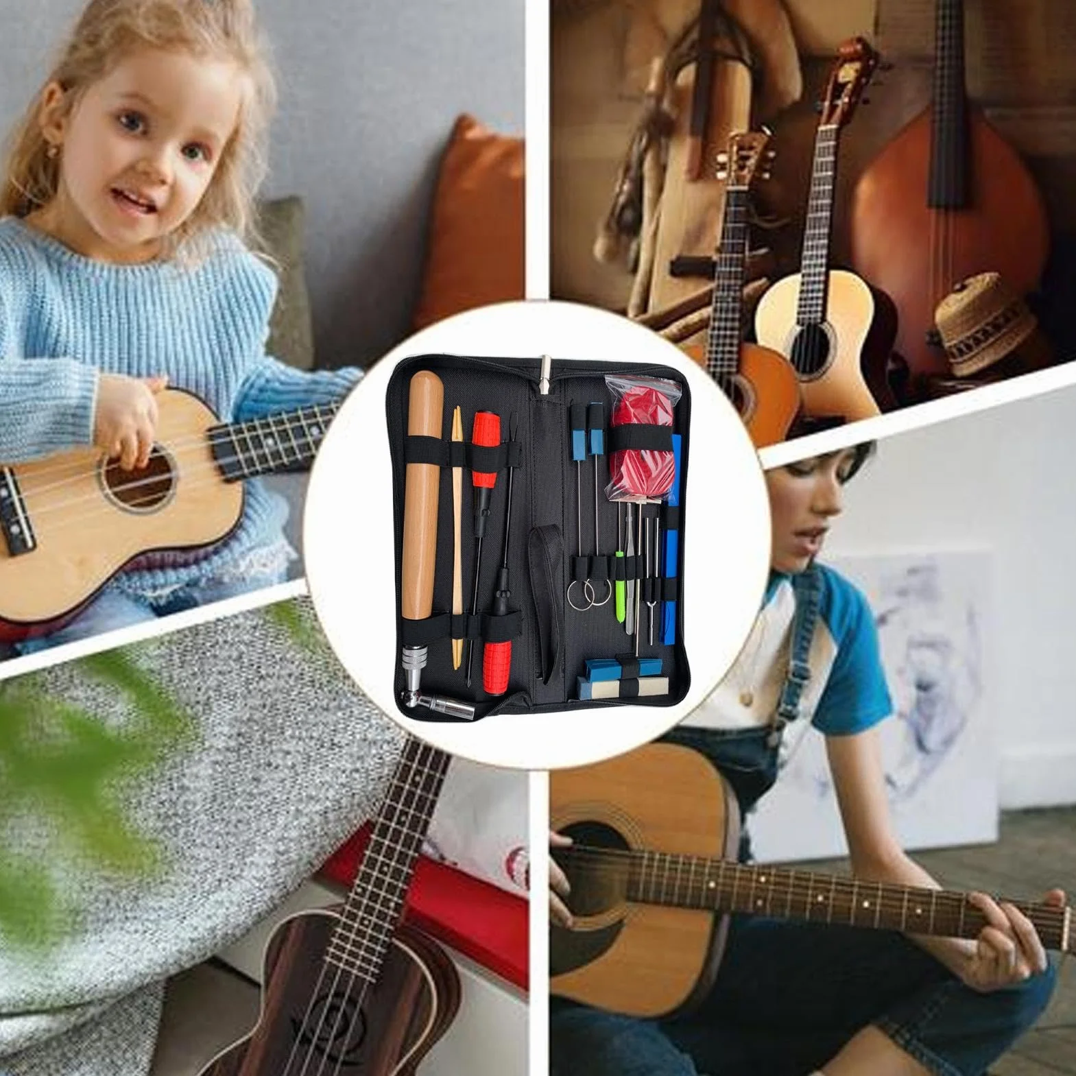 Pianino Tuner, klucz do tuningu pianina, 16 sztuk zestaw kluczy do tuningu, narzędzia do strojenia pianina, wyciszenie zapięcia, akcesoria do domu i pracy, idealny na Święto Dziękczynienia, Boże