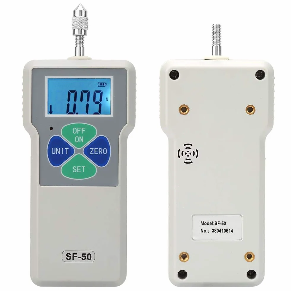 Przenośny tester push-and-pull Fafeicy SF-50, cyfrowy miernik siły, zintegrowany czujnik o wysokiej czułości, 50N 100-240V (wtyczka EU)