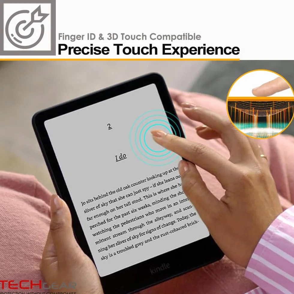 TECHGEAR 2-pak ochraniaczy ekranu do 17.8 cm Amazon Kindle Paperwhite/Signature/Paperwhite Kids/Kindle Colorsoft (wydanie 2024 / 12. generacji) CLEAR pełna osłona ekranu wyświetlacza LCD