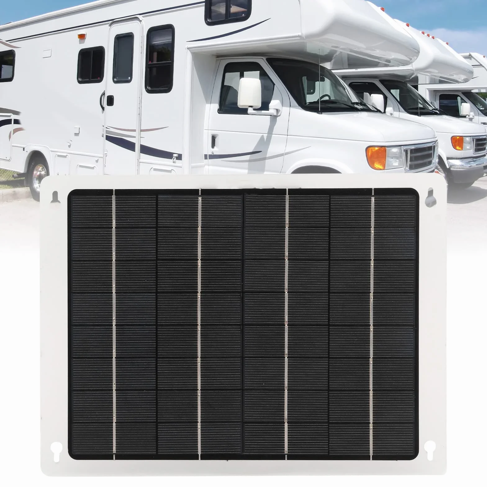 Panel Słoneczny, Polikrzemowy Panel ładowarki Słonecznej 20 W 12 V z Podwójnym Portem ładowania USB i Kablem Obd, do Samochodu, Kampera, łodzi, łodzi, Przyczepy, Kempingu