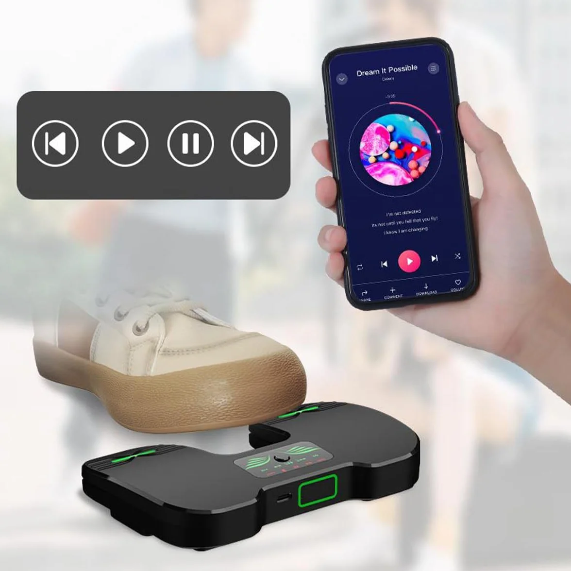 Tiardey Bluetooth Page Turner Bezprzewodowy pedał gitarowy do nut USB Akumulatorowy przełącznik nożny