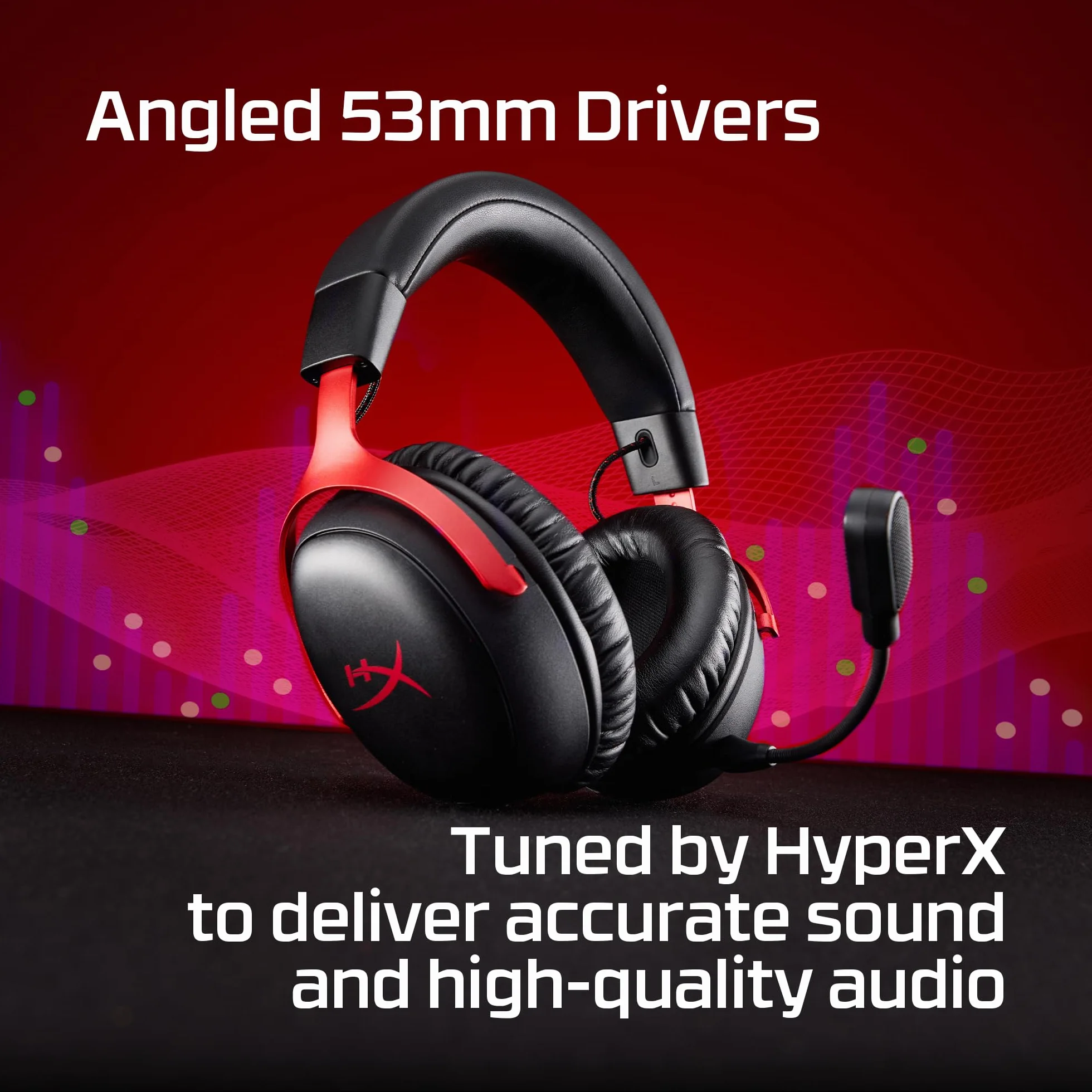 HyperX Cloud III S – bezprzewodowy zestaw słuchawkowy do gier, multiplatforma, 2,4 GHz, Bluetooth, czas pracy baterii do 120 godzin, 2,4 GHz, przetwornik nachylenia 53 mm, zdejmowany mikrofon 10 mm