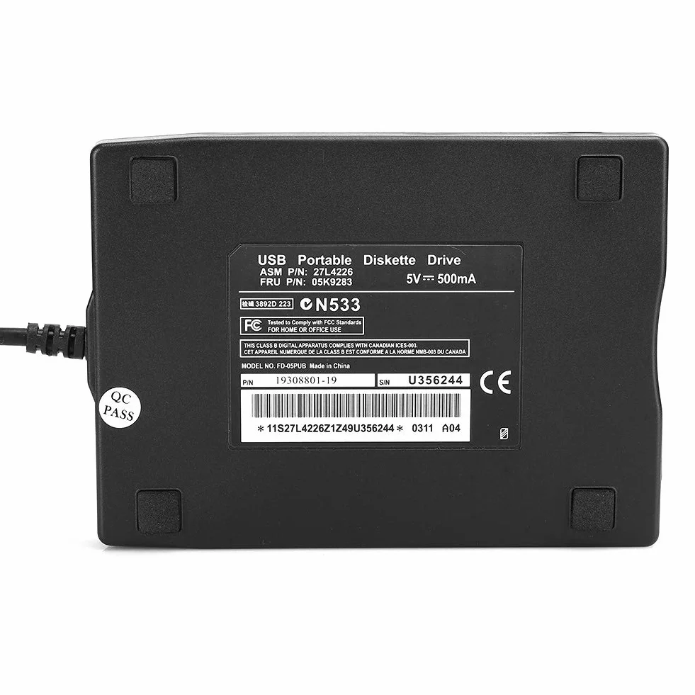 Zewnętrzny napęd dyskietek USB 3,5", przenośny czytnik dysków, ultra cienki dysk Floppy Drive do Win10, 7, 8, Vista, XP, ME, 2000, SE, 98