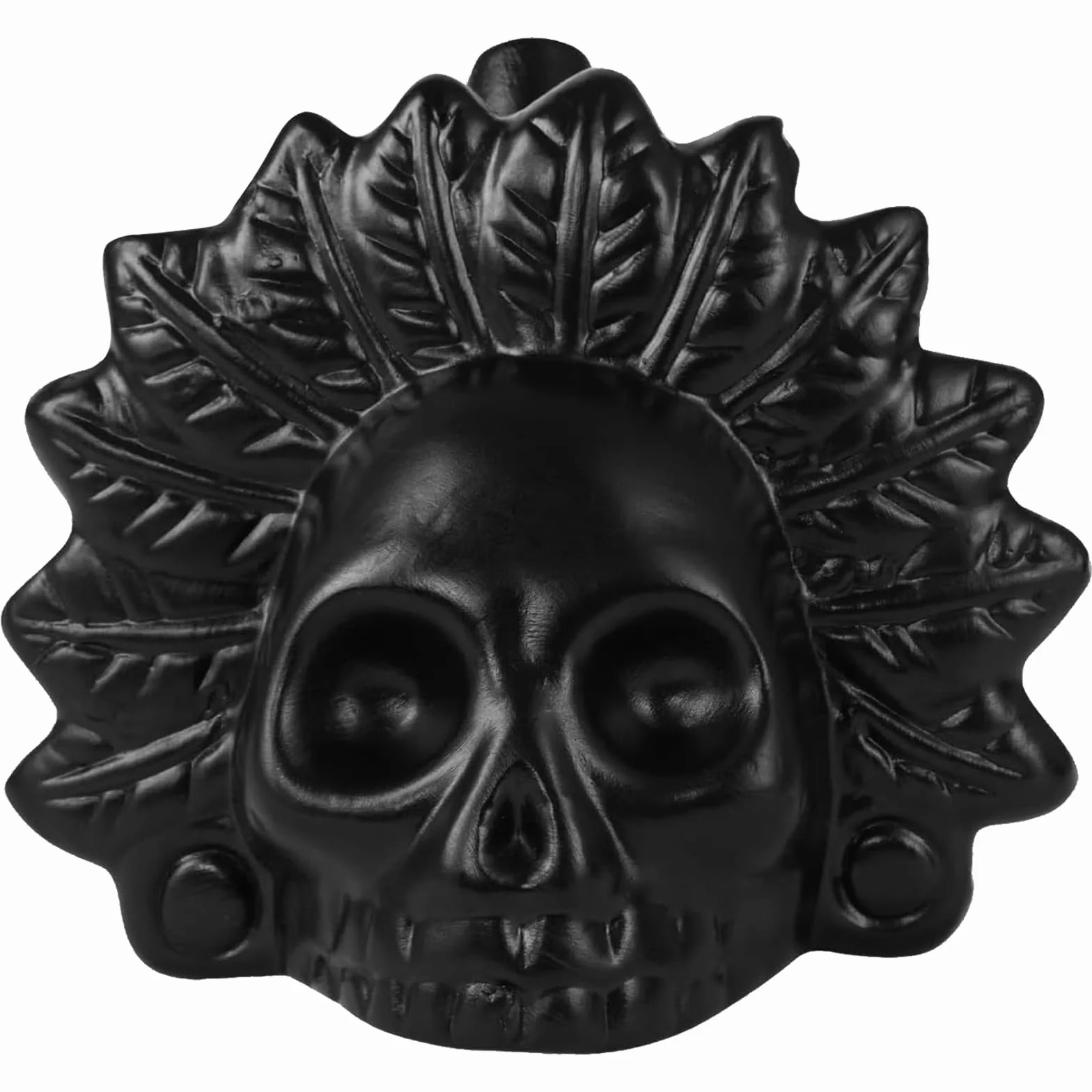 Aztecka gwizdek śmierci, 125 dB, najgłośniejsze krzyki, krzyk Azteków, gwizdek wojenny, oryginalny, aztecki gwizdek śmierci, gwizdek na Dzień Zmarłych, prezenty (kolor czarny bóg wiatru)