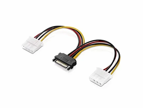 Adaptare Kabel zasilacza 15-pinowego złącza SATA do 4-pinowego IDE i 4-pinowego czarnego