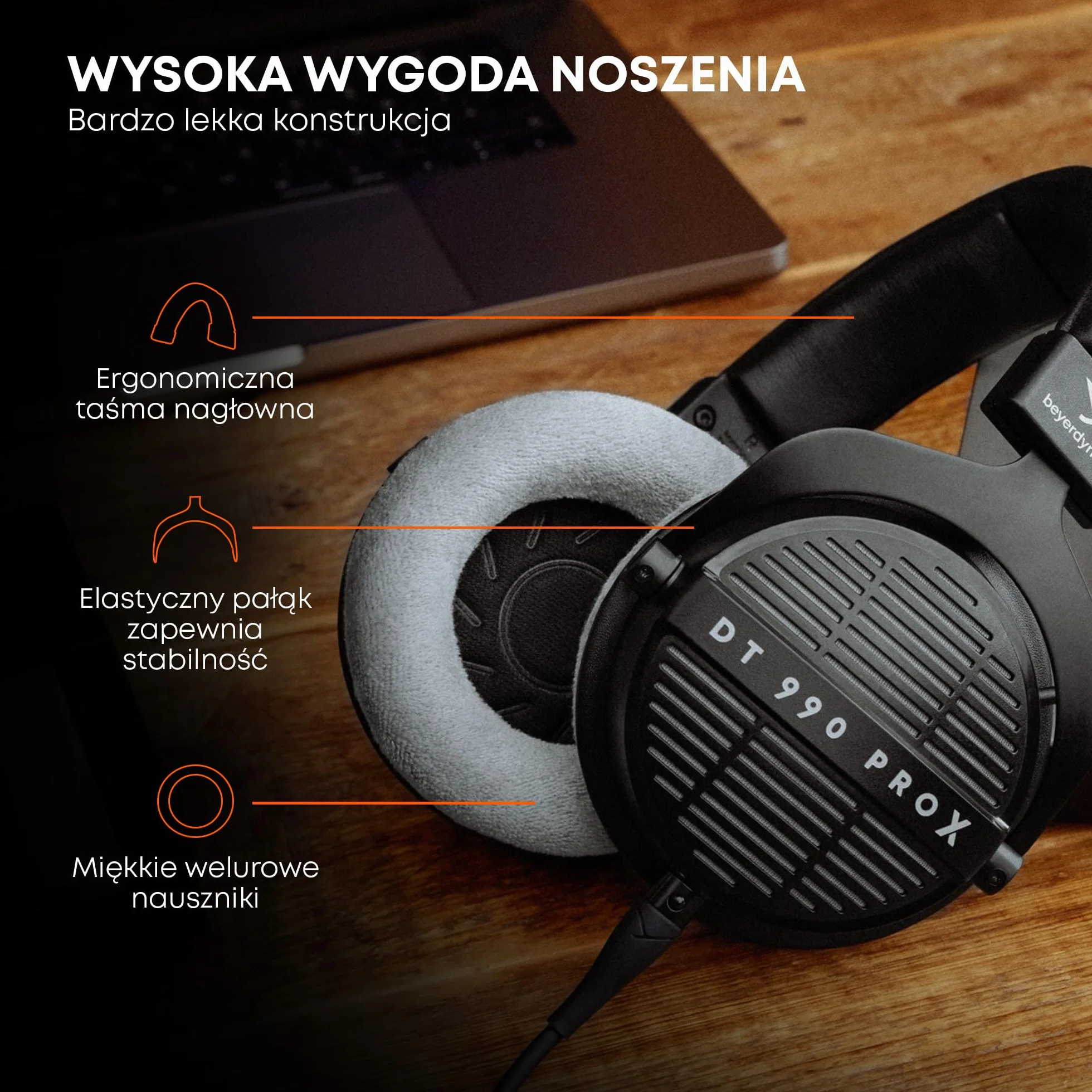 beyerdynamic DT 990 PRO X otwarte, wokółuszne słuchawki studyjne do krytycznego słuchania i edycji (otwarte)