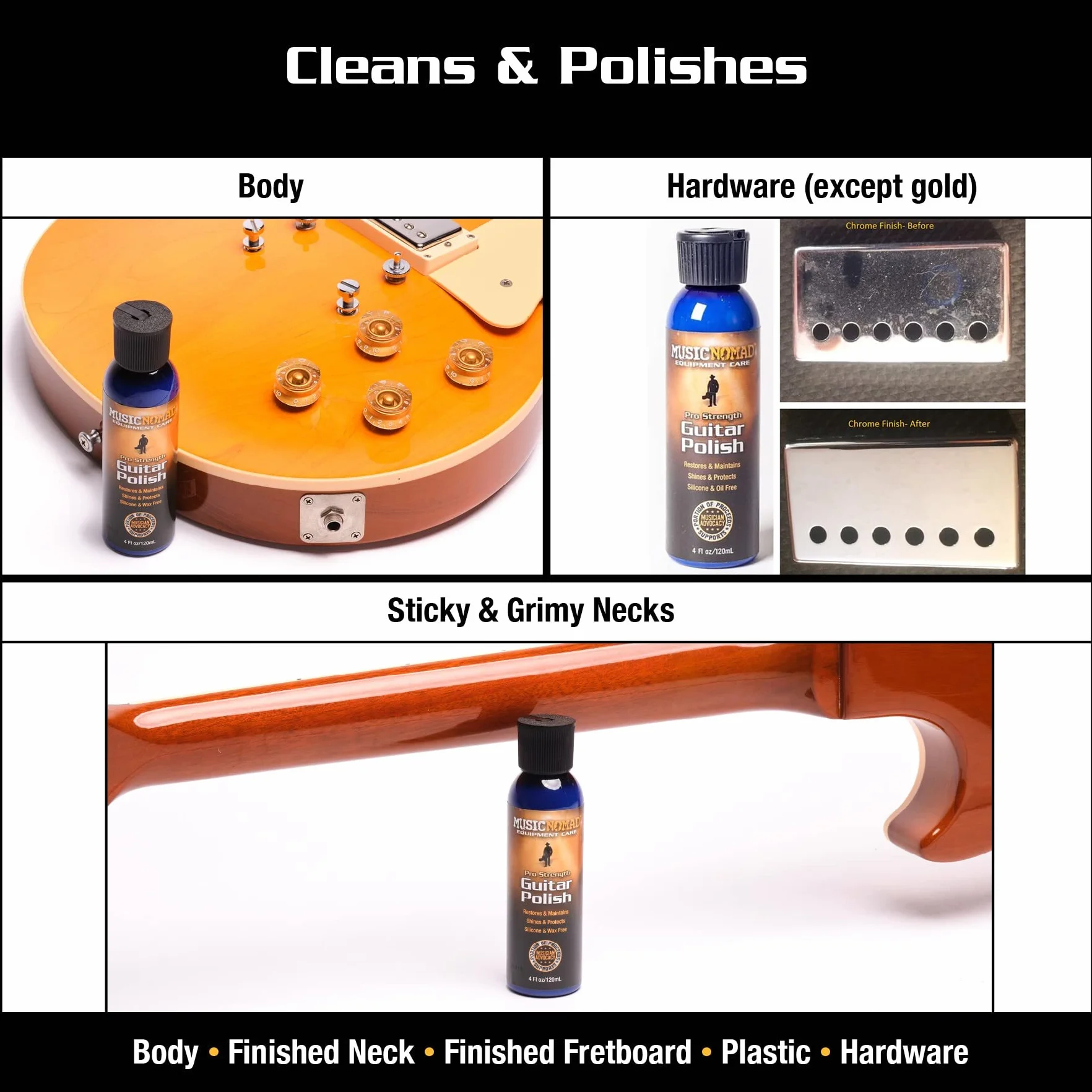 MusicNomad MN108 Premium Guitar Care 5-częściowy zestaw do pielęgnacji