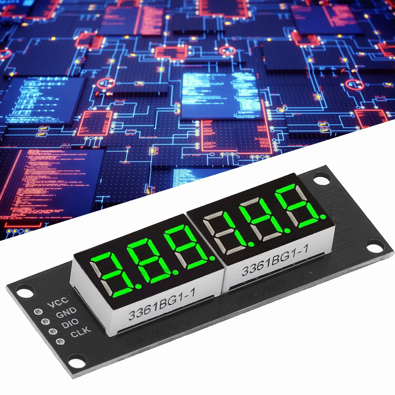 Cyfrowy zegar LED 6-bitowy 7-segmentowy TM1637 Clock Display Tube moduł 5 V