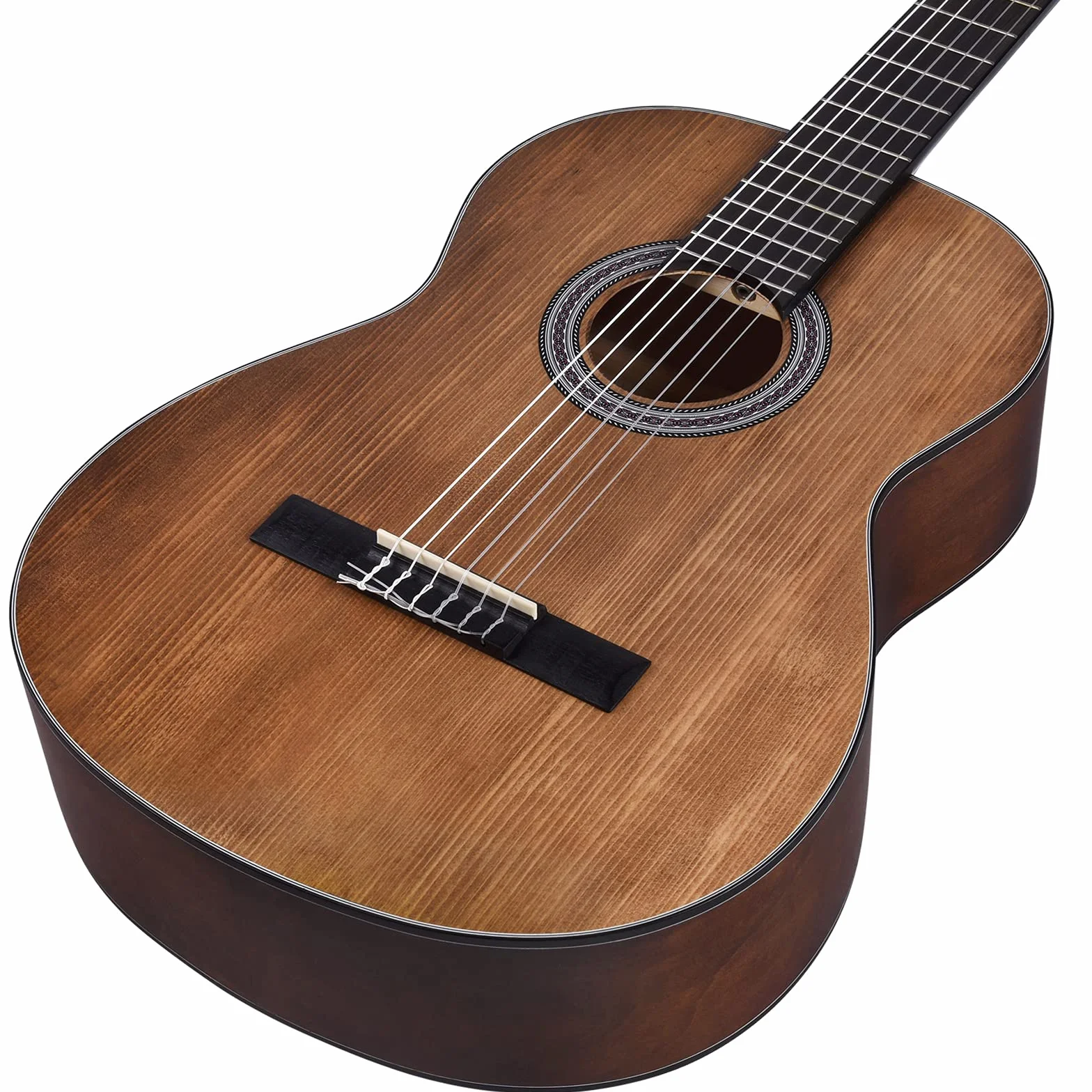 Winzz Klasyczna hiszpańska gitara 4/4, pełnowymiarowa dla dorosłych, początkujących z kompletnymi akcesoriami (99 cm, matowy brąz)