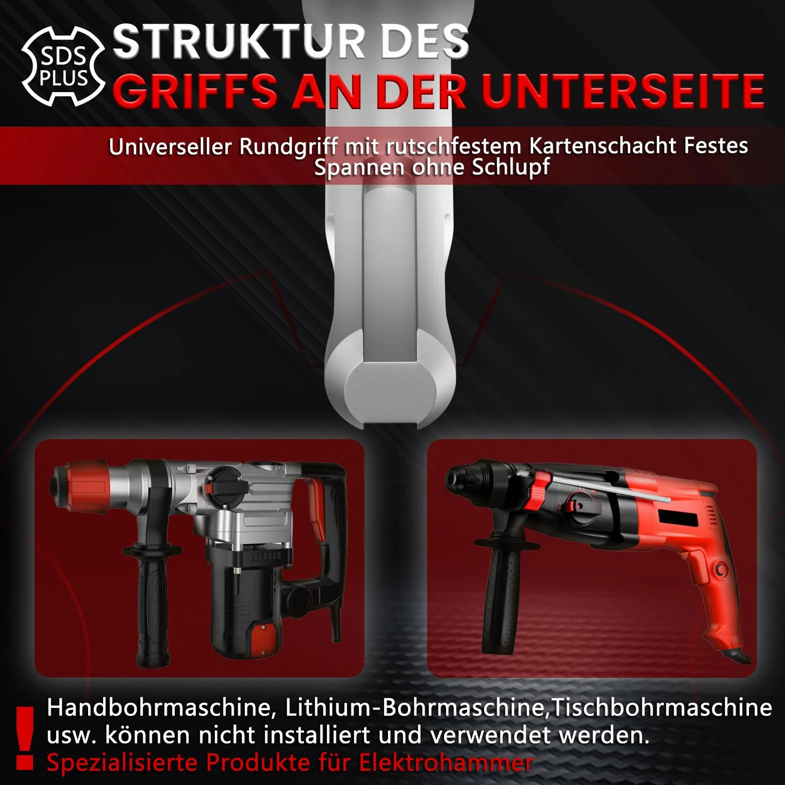 CSOOM Otwornica do betonu 115 mm z przedłużeniem SDS-Plus 220 mm, zestaw otwornic do betonu, 4 x wiertło centrujące 8 x 110 mm, końcówka z twardego metalu, 2 x wiertło centrujące