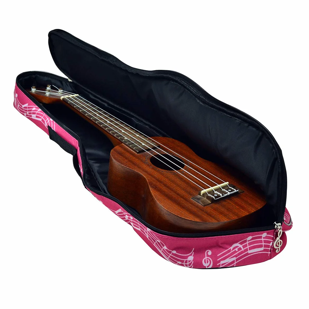 KingPoint Torba na ukulele 23 cale, wodoszczelna, trwała, wyściełana ukulele torba z regulowanymi ramiączkami, plecak na ramię