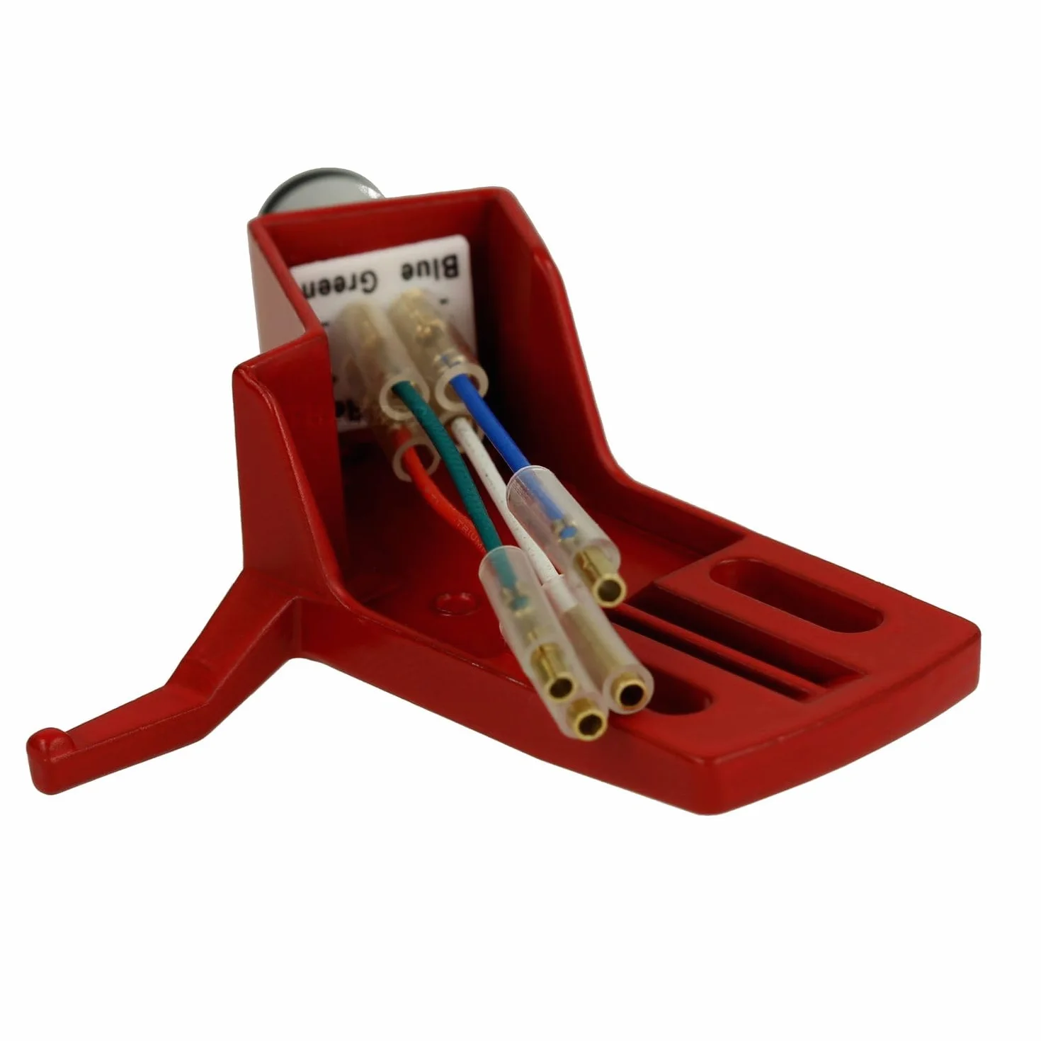 THAKKER CHS-13 - k±towy Headshell wykonany z lekkiego aluminium - Red | SME Connector | dla prostych ramion | wraz z kablem Headshell