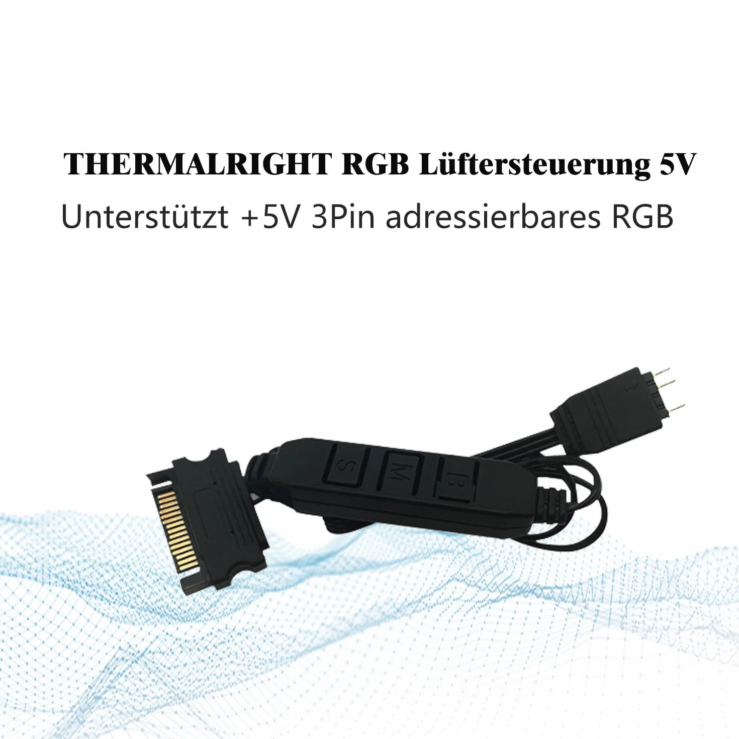 Thermalright 5 V 3PIN A-RGB sterowanie wentylatorem, sterowanie oświetleniem 5 V, sterowanie wentylatorem obudowy komputera, obsługa interfejsu świetlnego 3-pinowego, zasilacz SATA