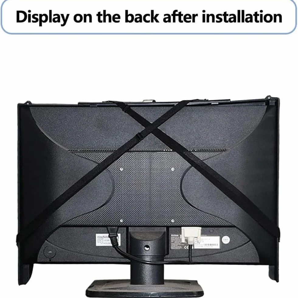 Osłona przeciwsłoneczna na ekran 27", regulowana osłona monitora, uniwersalna ochrona przed słońcem, do Dell HP Viewsonic Philips Samsung, Lenovo, ASUS, LG, EIZO, NEC ACER