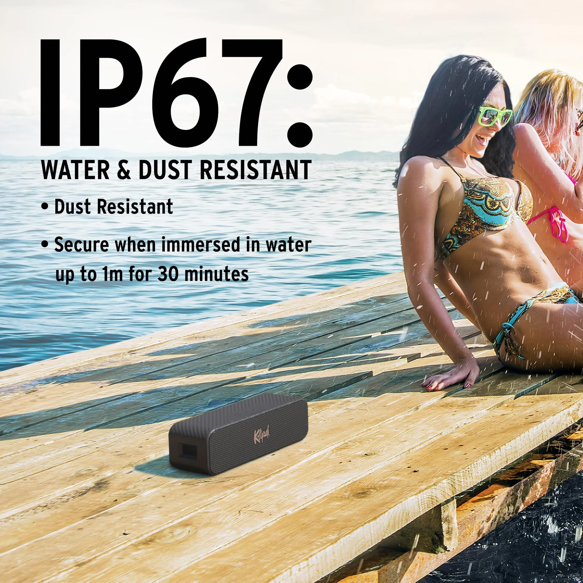 Klipsch Detroit, przenośny głośnik bluetooth, czarny