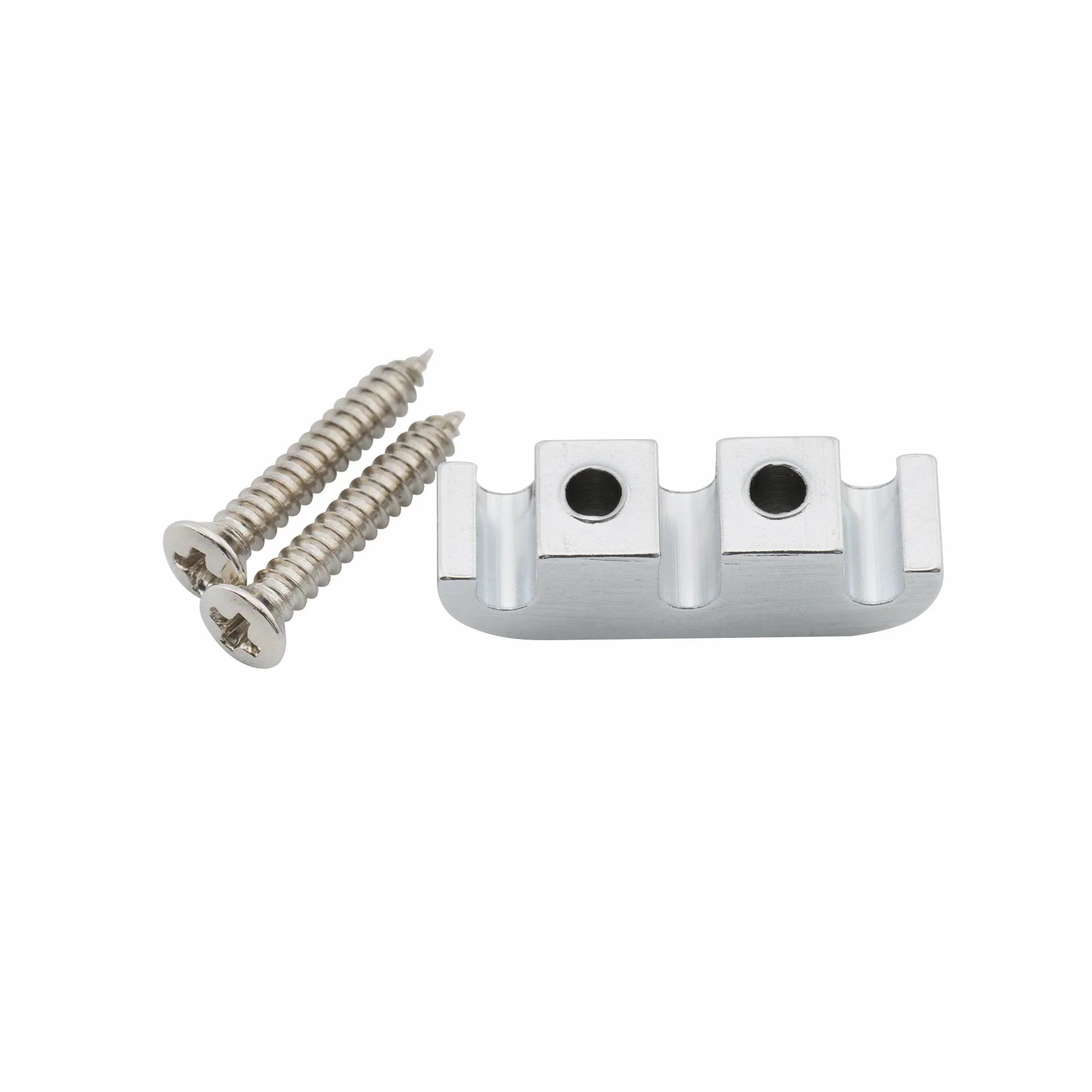 Musiclily Pro 25mm Mosiądz Docisk Strun Basu do 5 Strunowego Gitary Basowej, Chrom