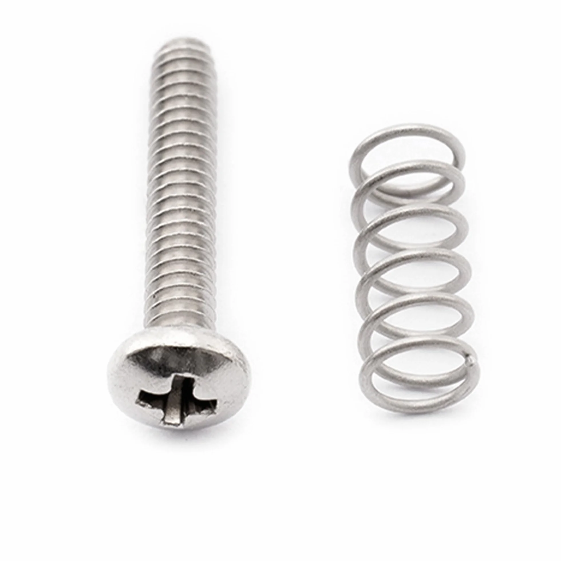 Musiclily Pro #4-40X5/8" Stal Nierdzewna Siodełko Intonacja Śruby i Sprężyny do Mostka Tremolo Gitary Elektrycznej Fender Strat Style (6 szt.)