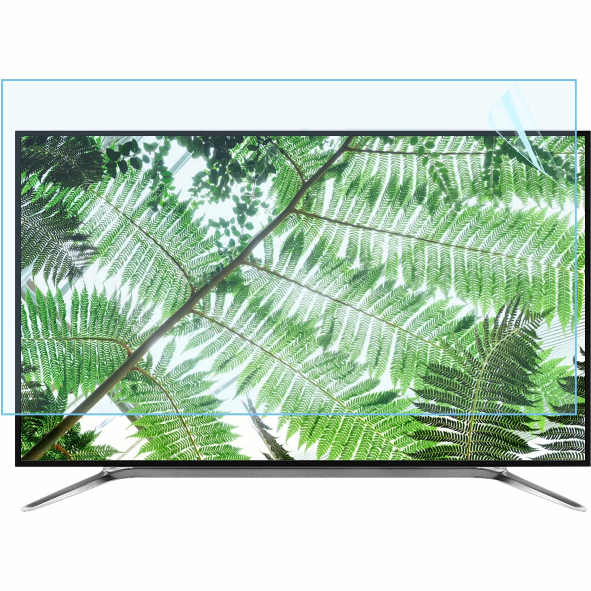 Osłona ekranu telewizora przeciw niebieskiemu światłu do 102-165 cm, uniwersalna odporna na zarysowania, matowa powierzchnia, odporna na kurz, ochrona przed odciskami palców, redukuje odblaski, bez pęcherzyków powietrza, 55 cali, 1221 x 689 mm