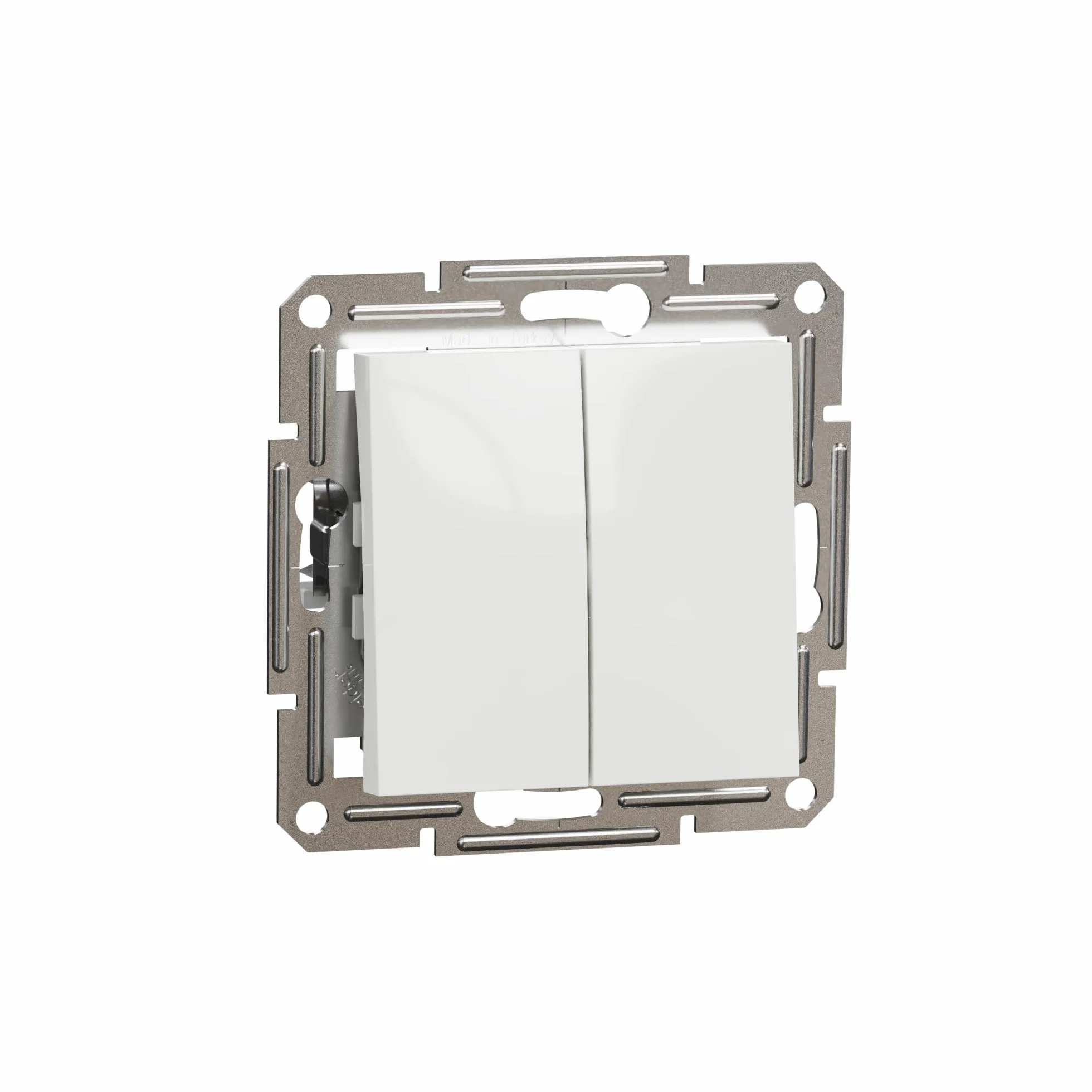 Schneider Electric Asfora EPH0670121D przełącznik podwójny. podtynkowy 10 AX- 250 V, zaciski wtykowe, biały