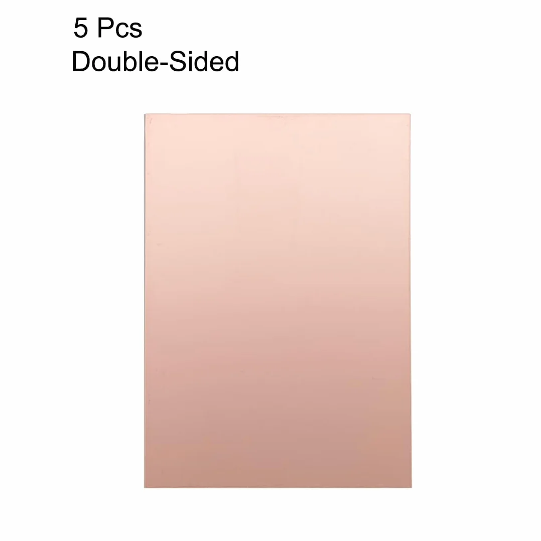 QUARKZMAN 5 sztuk 100 x 70 mm dwustronna miedź powlekana laminowana płytka drukowana płytka drukowana FR4 grubość 1 mm DIY prototypowanie płytka PCB