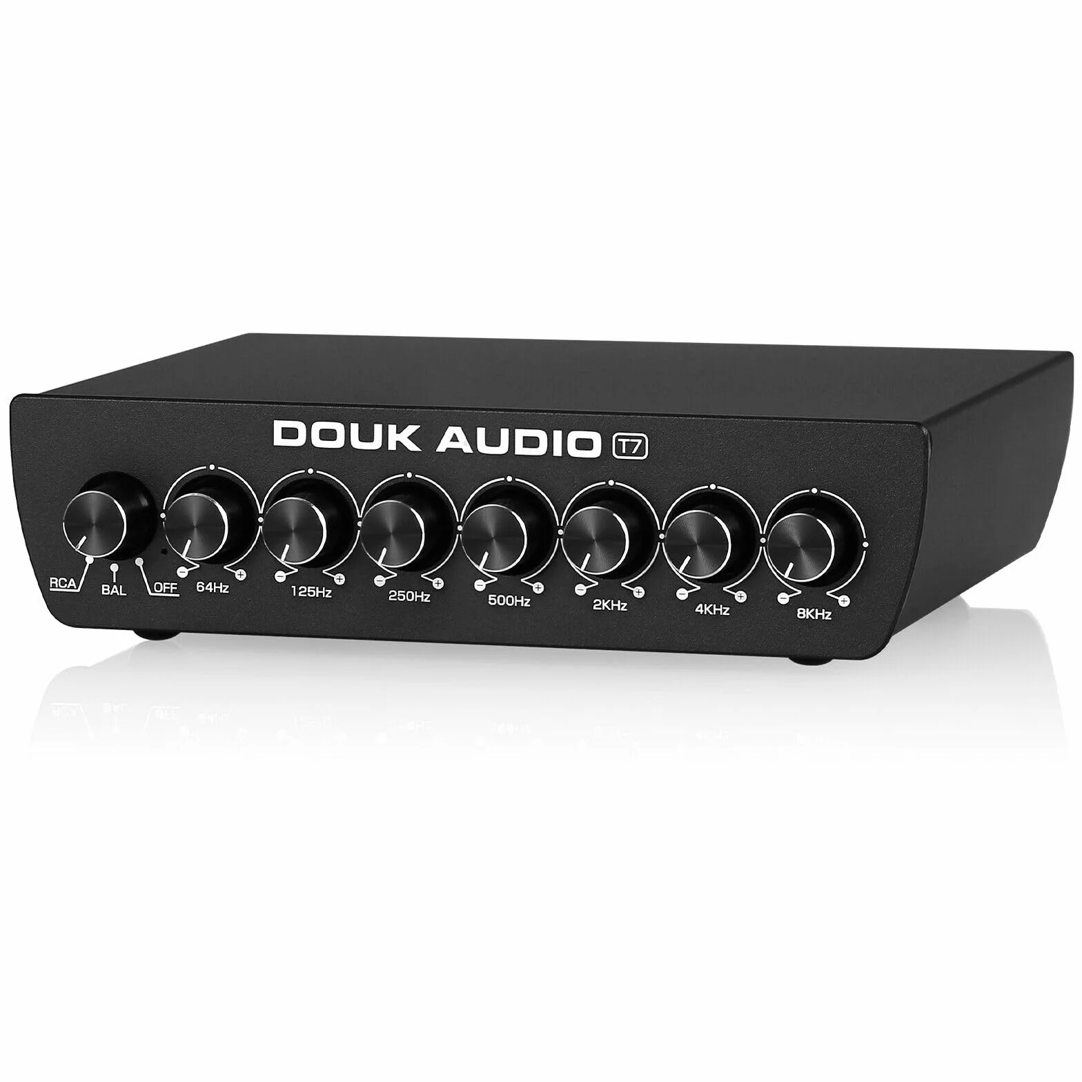 Douk Audio T7 7-pasmowy korektor, zrównoważony wzmacniacz XLR/RCA do wzmacniacza domowego