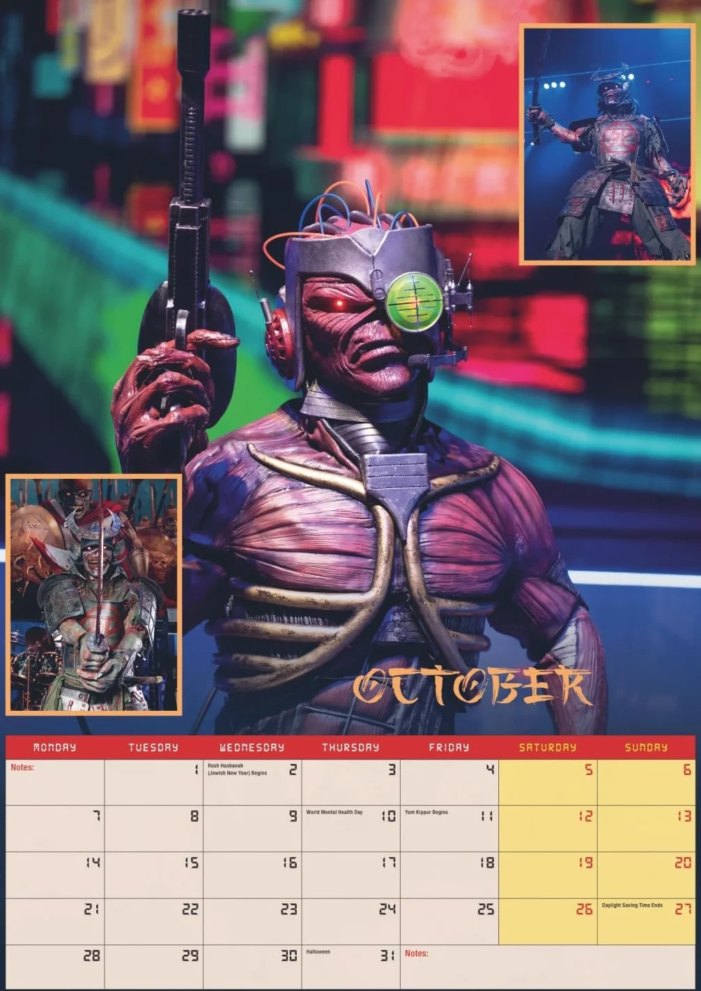 Iron Maiden Posterkalender 2025: Das war Ein Jahr mit Edward the Head für alle Fans der New Wave of British Heavy Metal. Wandkalender. 29,7 x 42 cm. Hochformat