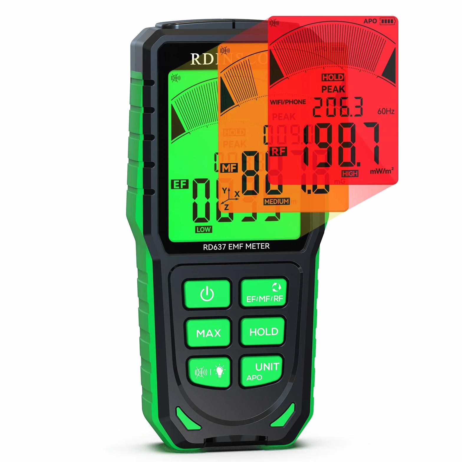 Miernik EMF, cyfrowy detektor promieniowania EMF (RD630C01)