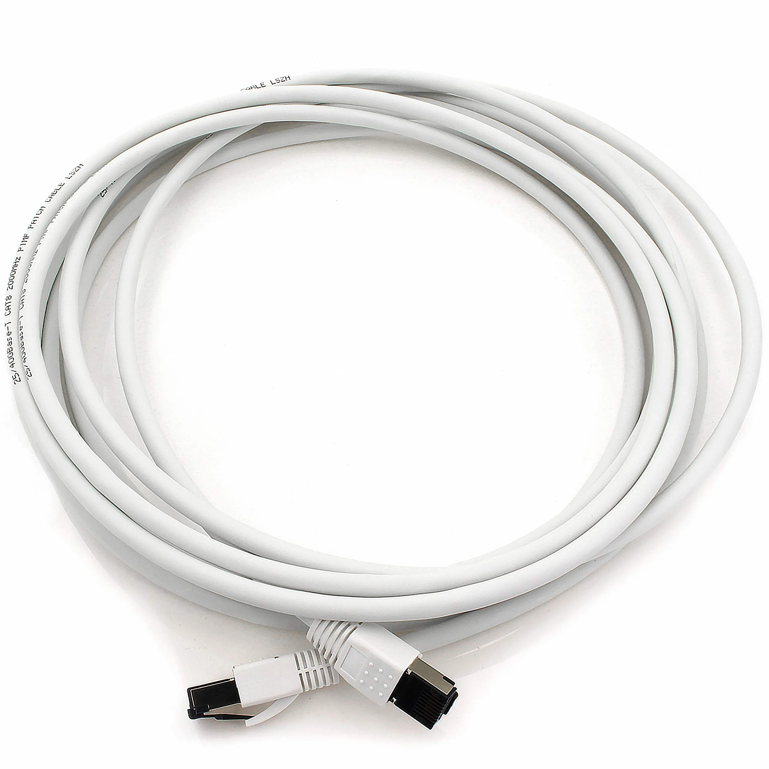 1aTTack.de 0,5 m Cat 8 kabel sieciowy CAT8 kabel kolory zestaw - 7 sztuk Cat.8 Lan 2000 Mhz 40 Gbit s 40GBase-T Poe+ kabel krosowy kabel Ethernet LSZH - 7 x 0,5 metra