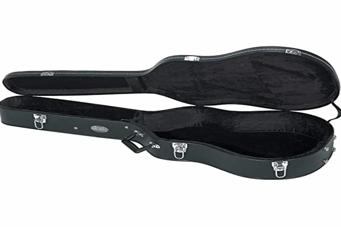 GEWA futerał na gitarę Yamaha APX Flat Top Economy - rdzeń drewniany - płaski wieko - matowa czarna powłoka ze skóry syntetycznej - chromowane zamki - przegródka na akcesoria