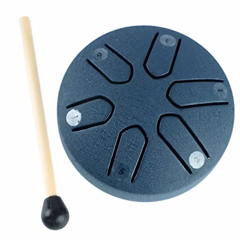 Empty Spirit Drum, Handpan Drum 6 Note Kompaktowy, Charakterystyczny, Czysty Dźwięk do Gry na Instrumentach Perkusyjnych (Ciemnoniebieski)
