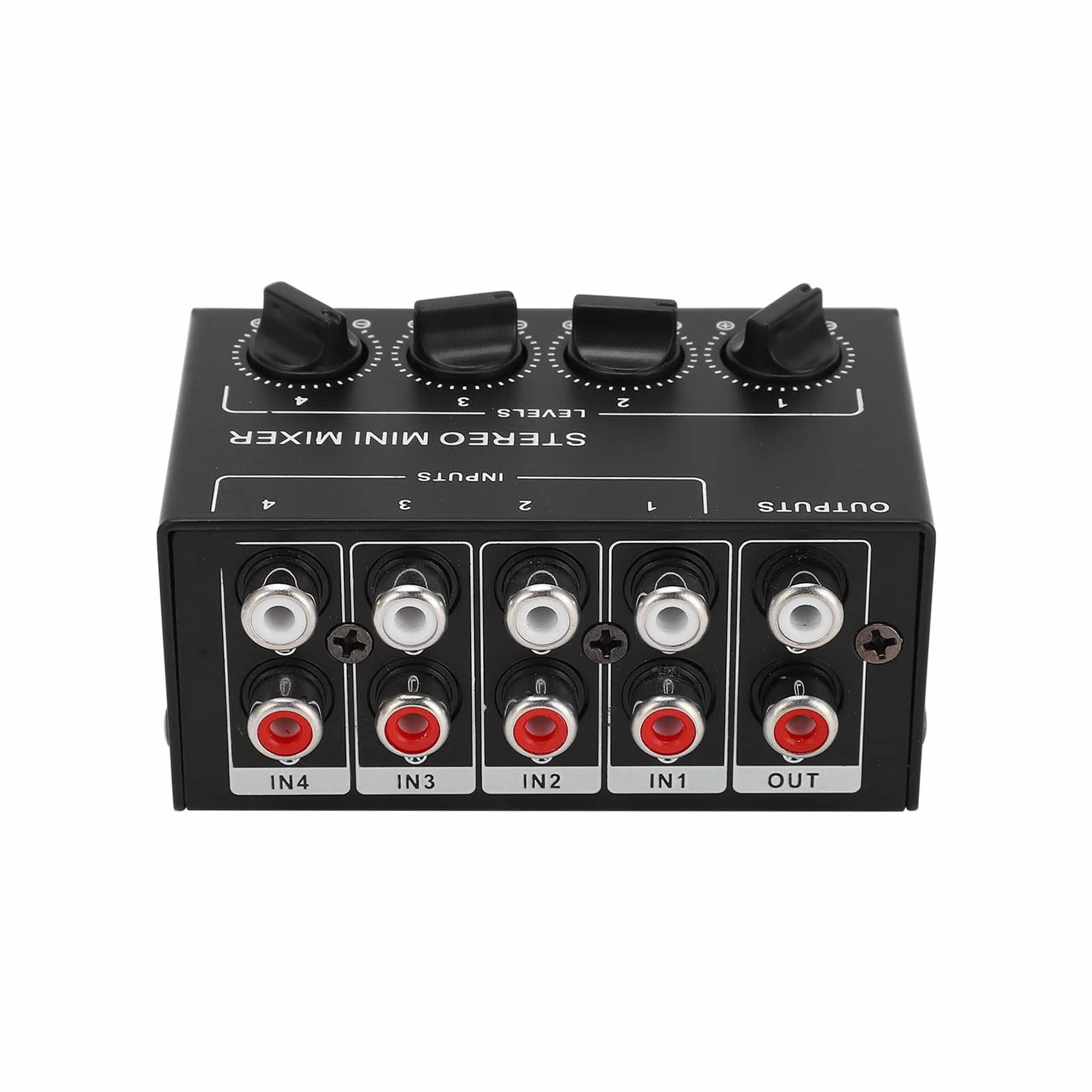 Mikser audio stereo 4 kanały pasywny do komputera telefon tablet DJ